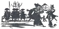 An illustration from Albert Robida - Voyages très extraordinaires de Saturnin Farandoul, 1879 page 596 (1879)