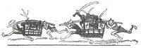 An illustration from Albert Robida - Voyages très extraordinaires de Saturnin Farandoul, 1879 page 606 (1879)