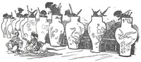 An illustration from Albert Robida - Voyages très extraordinaires de Saturnin Farandoul, 1879 page 610 (1879)