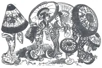 An illustration from Albert Robida - Voyages très extraordinaires de Saturnin Farandoul, 1879 page 612 (1879)