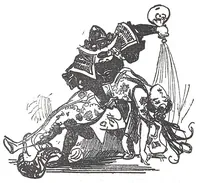 An illustration from Albert Robida - Voyages très extraordinaires de Saturnin Farandoul, 1879 page 618 (1879)