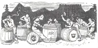 An illustration from Albert Robida - Voyages très extraordinaires de Saturnin Farandoul, 1879 page 626 (1879)