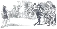 An illustration from Albert Robida - Voyages très extraordinaires de Saturnin Farandoul, 1879 page 636 (1879)