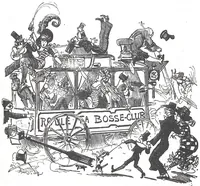 An illustration from Albert Robida - Voyages très extraordinaires de Saturnin Farandoul, 1879 page 660 (1879)