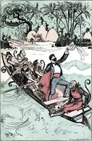 An illustration from Albert Robida - Voyages très extraordinaires de Saturnin Farandoul, 1879 page 800 (1879)