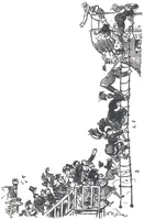 An illustration from Albert Robida - Voyages très extraordinaires de Saturnin Farandoul, 1879 page 676 (1879)