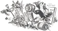 An illustration from Albert Robida - Voyages très extraordinaires de Saturnin Farandoul, 1879 page 678 (1879)