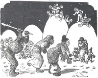 An illustration from Albert Robida - Voyages très extraordinaires de Saturnin Farandoul, 1879 page 760 (1879)