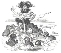 An illustration from Albert Robida - Voyages très extraordinaires de Saturnin Farandoul, 1879 page 268 (1879)