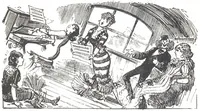 An illustration from Albert Robida - Voyages très extraordinaires de Saturnin Farandoul, 1879 page 706 (1879)