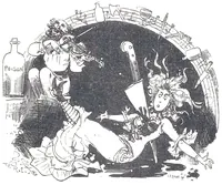 An illustration from Albert Robida - Voyages très extraordinaires de Saturnin Farandoul, 1879 page 708 (1879)