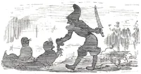 An illustration from Albert Robida - Voyages très extraordinaires de Saturnin Farandoul, 1879 page 722 (1879)