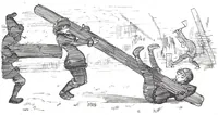 An illustration from Albert Robida - Voyages très extraordinaires de Saturnin Farandoul, 1879 page 726 (1879)