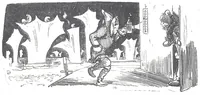 An illustration from Albert Robida - Voyages très extraordinaires de Saturnin Farandoul, 1879 page 738 (1879)