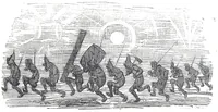 An illustration from Albert Robida - Voyages très extraordinaires de Saturnin Farandoul, 1879 page 254 (1879)