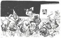 An illustration from Albert Robida - Voyages très extraordinaires de Saturnin Farandoul, 1879 page 472 (1879)