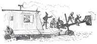 An illustration from Albert Robida - Voyages très extraordinaires de Saturnin Farandoul, 1879 page 766 (1879)
