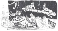 An illustration from Albert Robida - Voyages très extraordinaires de Saturnin Farandoul, 1879 page 774 (1879)