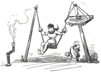 An illustration from Albert Robida - Voyages très extraordinaires de Saturnin Farandoul, 1879 page 782 (1879)