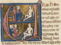 An illustration from Bible du XIIIème siècle (Part 1: Genesis – Psalms) (1250)