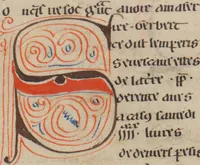 An illustration from Composite Manuscript: Garin le Loherain, Perceval, Chroniques, Parthenopeus de Blois, Durmart le Gaulois etc., French (1250)