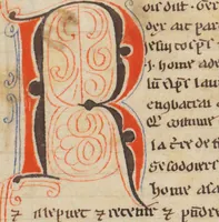An illustration from Composite Manuscript: Garin le Loherain, Perceval, Chroniques, Parthenopeus de Blois, Durmart le Gaulois etc., French (1250)