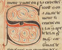 An illustration from Composite Manuscript: Garin le Loherain, Perceval, Chroniques, Parthenopeus de Blois, Durmart le Gaulois etc., French (1250)