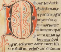 An illustration from Composite Manuscript: Garin le Loherain, Perceval, Chroniques, Parthenopeus de Blois, Durmart le Gaulois etc., French (1250)