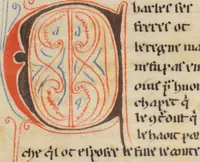 An illustration from Composite Manuscript: Garin le Loherain, Perceval, Chroniques, Parthenopeus de Blois, Durmart le Gaulois etc., French (1250)