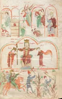 An illustration from Petrus de Ebulo: Liber ad honorem Augusti, lat. (1195)