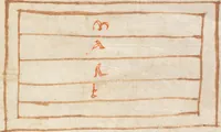 An illustration from Commenta Bernensia in Lucanum; Adnotationes super Lucanum (850)