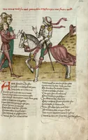 An illustration from Wolfram von Eschenbach: Parzival, German (1467)