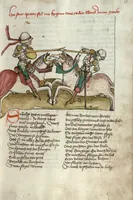 An illustration from Wolfram von Eschenbach: Parzival, German (1467)