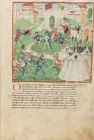 An illustration from Diebold Schilling, Amtliche Berner Chronik, vol. 1 (1478)