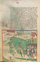 An illustration from Diebold Schilling, Amtliche Berner Chronik, vol. 1 (1478)