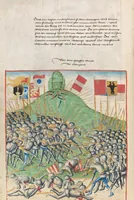 An illustration from Diebold Schilling, Amtliche Berner Chronik, vol. 1 (1478)