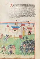 An illustration from Diebold Schilling, Amtliche Berner Chronik, vol. 1 (1478)