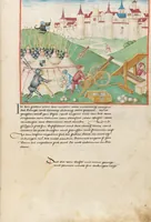 An illustration from Diebold Schilling, Amtliche Berner Chronik, vol. 1 (1478)