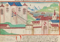 An illustration from Diebold Schilling, Amtliche Berner Chronik, vol. 1 (1478)