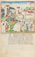 An illustration from Diebold Schilling, Amtliche Berner Chronik, vol. 1 (1478)