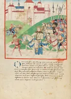 An illustration from Diebold Schilling, Amtliche Berner Chronik, vol 2 (1478)