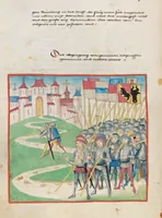 An illustration from Diebold Schilling, Amtliche Berner Chronik, vol 2 (1478)