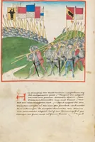 An illustration from Diebold Schilling, Amtliche Berner Chronik, vol 2 (1478)
