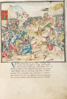 An illustration from Diebold Schilling, Amtliche Berner Chronik, vol. 3 (1478)