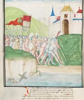 An illustration from Diebold Schilling, Amtliche Berner Chronik, vol. 3 (1478)
