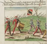 An illustration from Silbereisen: Chronicon Helvetiae, Part II (1572)