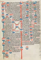 An illustration from Petrus Comestor; Alexander de Villa Dei; Petrus Pictaviensis (1350)
