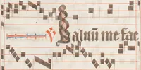 An illustration from Graduale oesa, Proprium de tempore, pars hiemalis (1330)