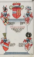 Picture 19 of 40 from Heraldry Guide of Hans Ulrich Fisch (1627), leaf 91