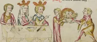 An illustration from Klosterneuburger Evangelienwerk (1340)